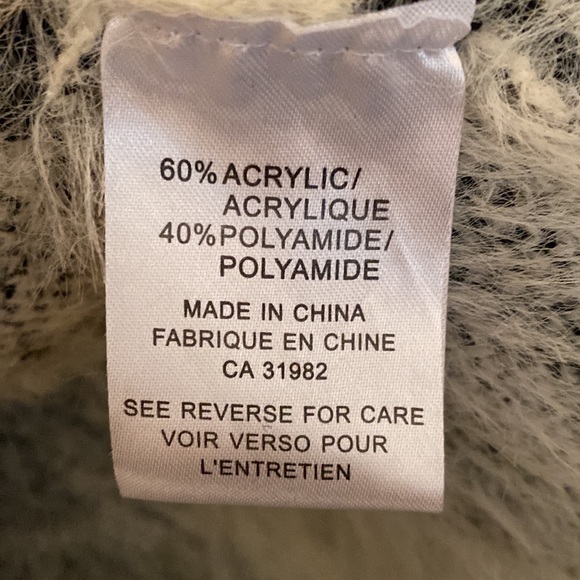 Minkas Super Soft Long 2-1 Sweater Black and White Size M - Picture 10 of 10